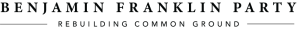 Benjamin Franklin party text logo