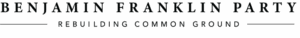 Benjamin Franklin party text logo