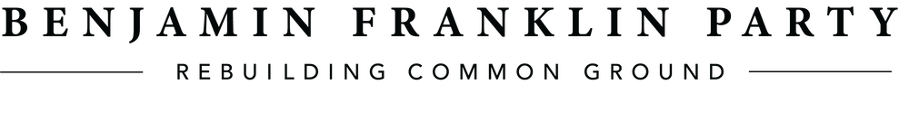 Benjamin Franklin party text logo