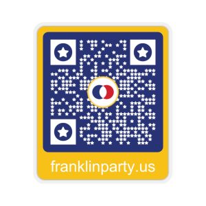 Franklin Party Website QR Code Sticker